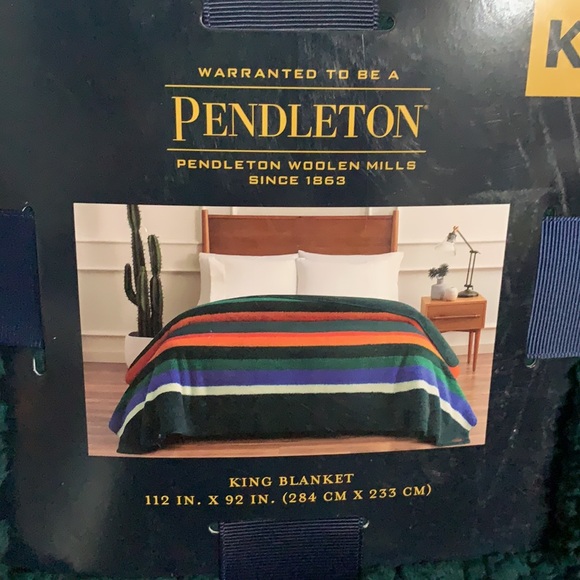 NWT Pendleton King size Sherpa blanket - Picture 3 of 7